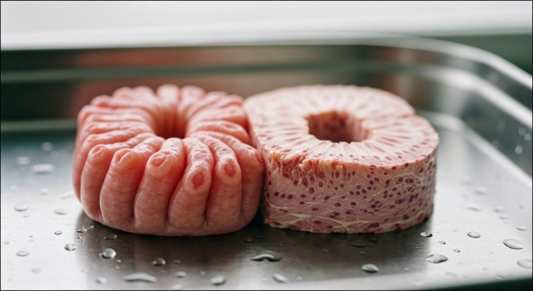 Zdravé versus poškozené střevní klky při celiakii