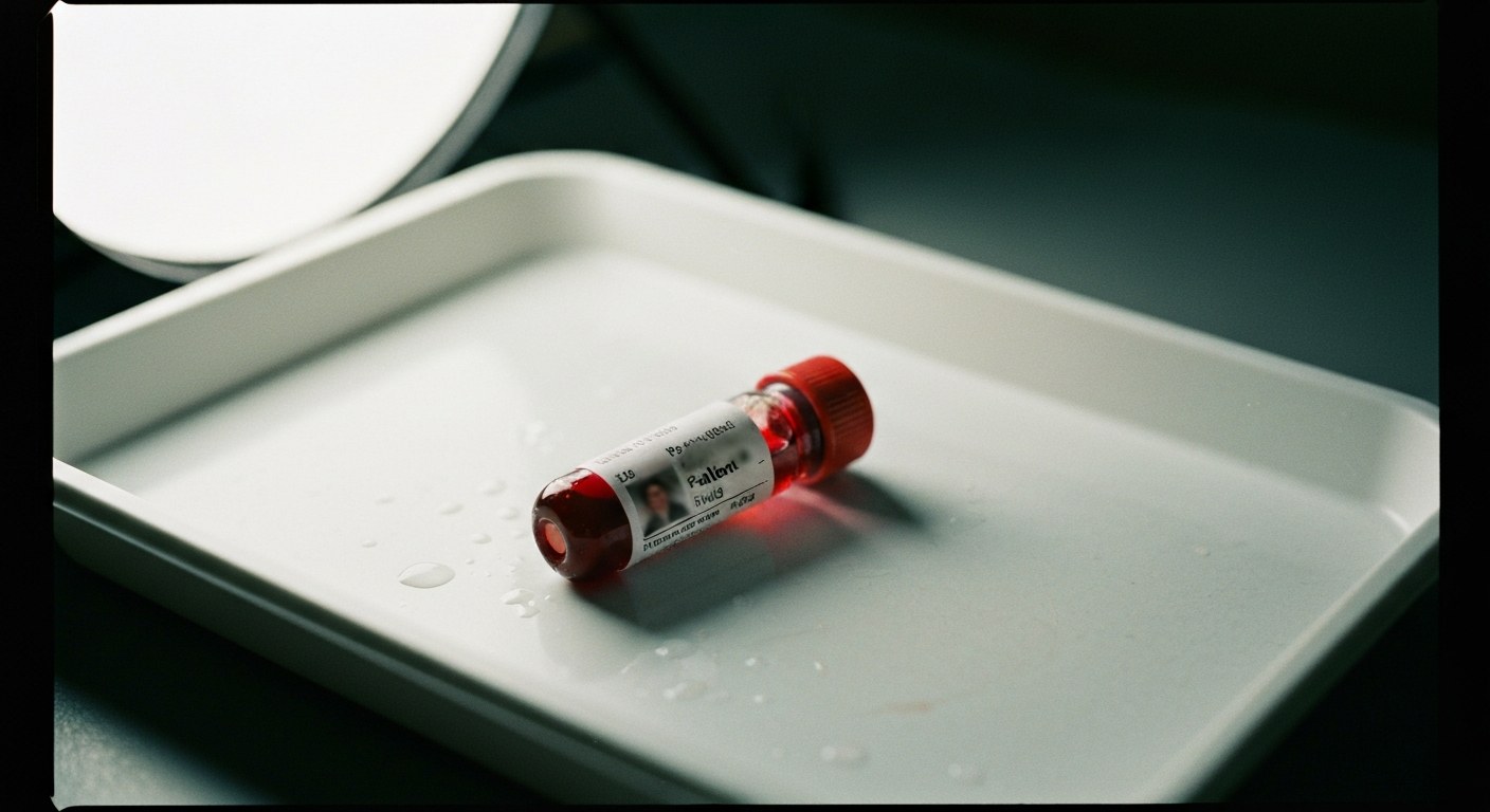 Krevní vzorky ve zkumavkách připravené pro laboratorní testování protilátek