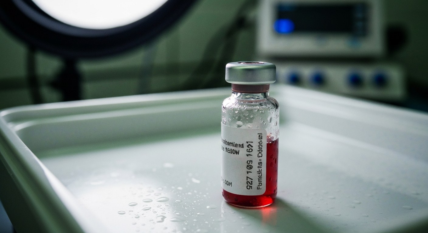 Krevní test na protilátky proti lepku Krevní vzorek ve zkumavce připravený k vyšetření na protilátky