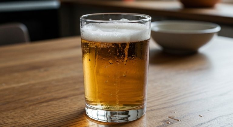 Celiakie a pivo: Kompletní průvodce bezpečným výběrem 2026 5 Detailní záběr na orosenou sklenici zlatavého piva s hustou pěnou stojící na starém dřevěném stole.